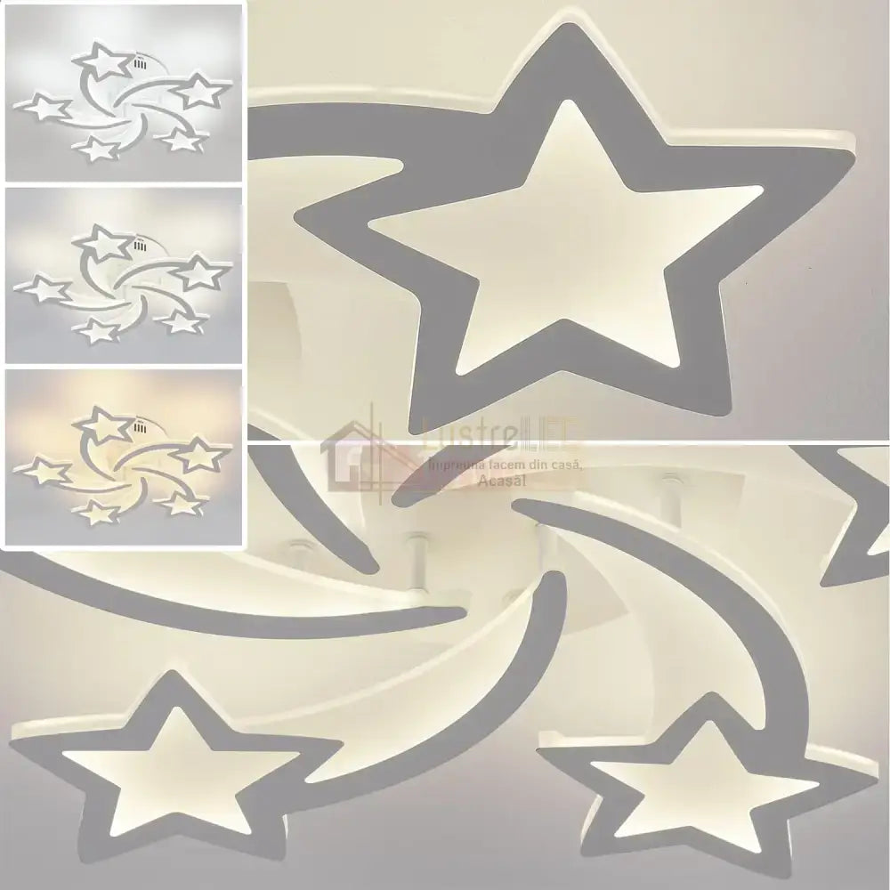 Lustra Led 100W Star Design Telecomanda Echivalent 500W Lighting Fixtures