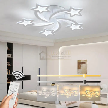 Lustra LED STAR DESIGN Echivalent 500W Telecomanda