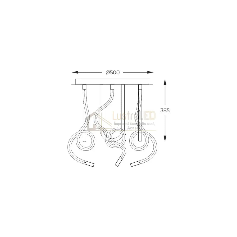 Lustra LED SUFITOWA 3 Functii Echivalent 400W lustreled.ro