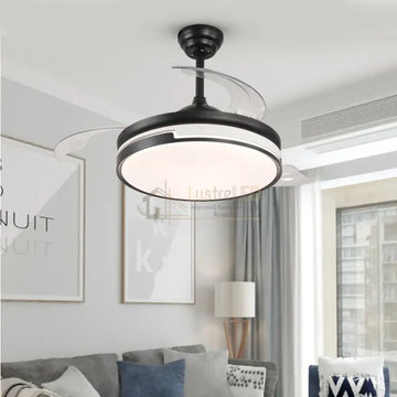 Lustra LED Summer Black cu Ventilator Echivalent 300W Telecomanda