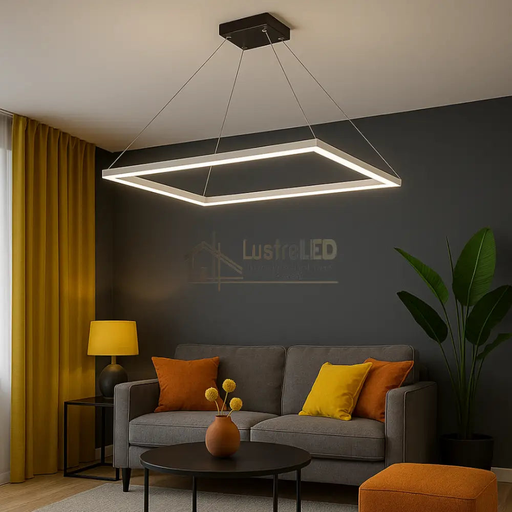 Lustra LED Suspendata Alba GlowFix (Copy) lustreled.ro