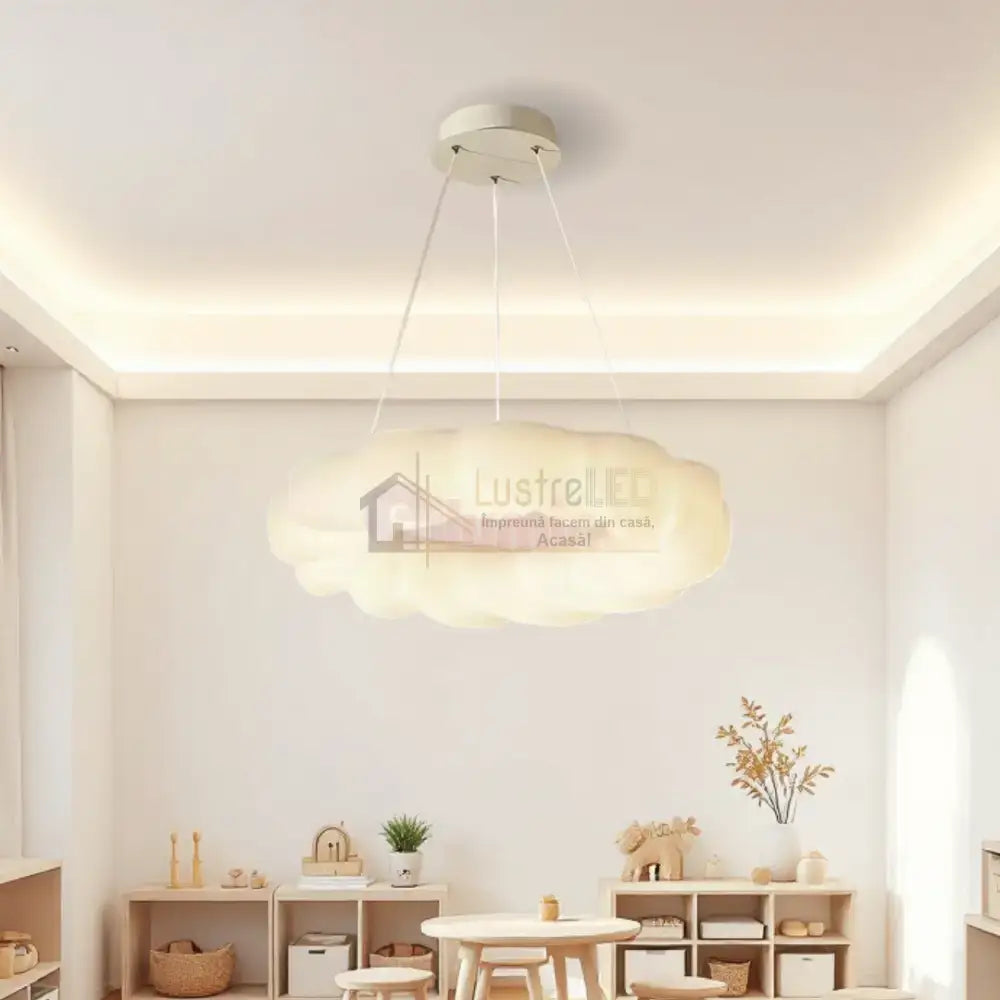 Lustra LED 120W Fluffy Cloud Telecomanda 5571 (DD) ALBA / 50CM / KIDS Lighting Fixtures