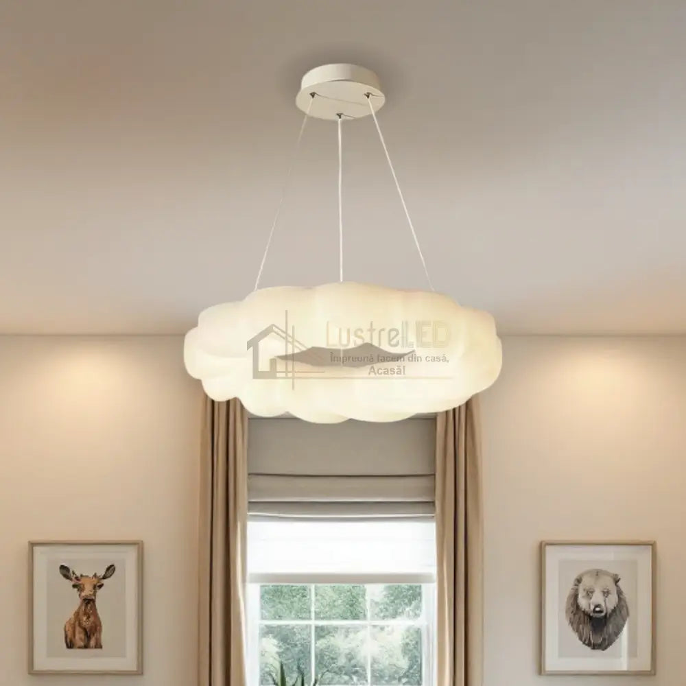 Lustra LED 120W Fluffy Cloud Telecomanda 5571 (DD) ALBA / 50CM / KIDS Lighting Fixtures
