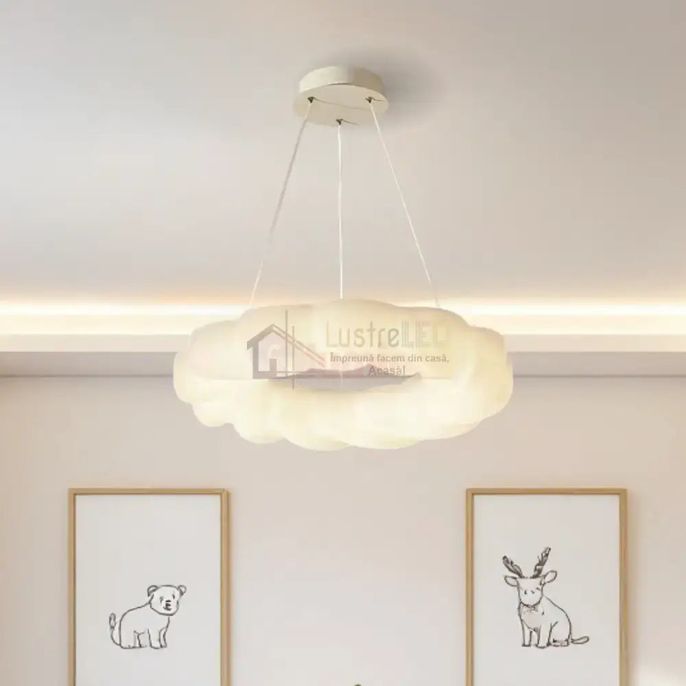 Lustra LED 120W Fluffy Cloud Telecomanda 5571 (DD) ALBA / 50CM / KIDS Lighting Fixtures