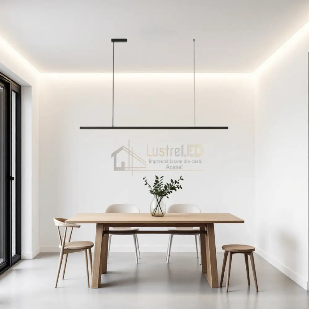 Lustra LED 36W OFFICE Suspendata Black cu Telecomanda SE-P1936-100 BK NEAGRA / SUSPENDATE Lighting Fixtures