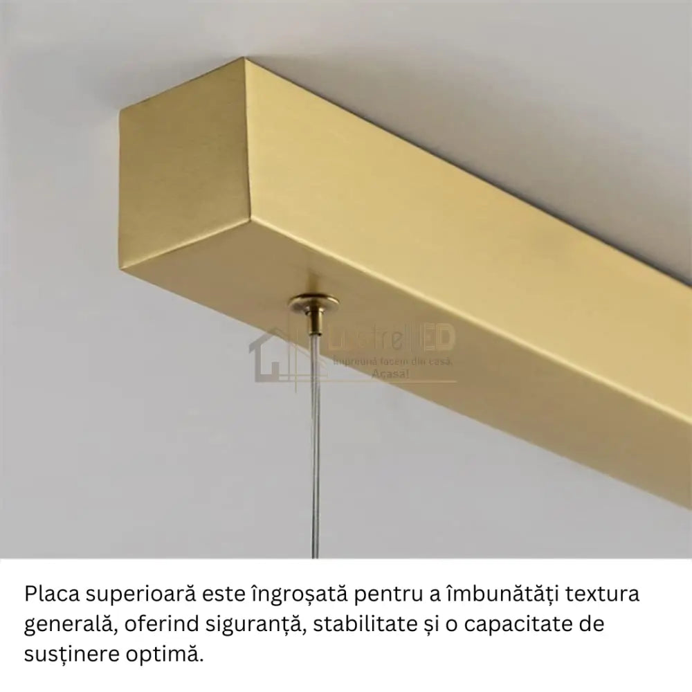 Lustra LED 36W OFFICE Suspendata Gold cu Telecomanda SE-P1936-100 GD AURIE / SUSPENDATE Lighting Fixtures