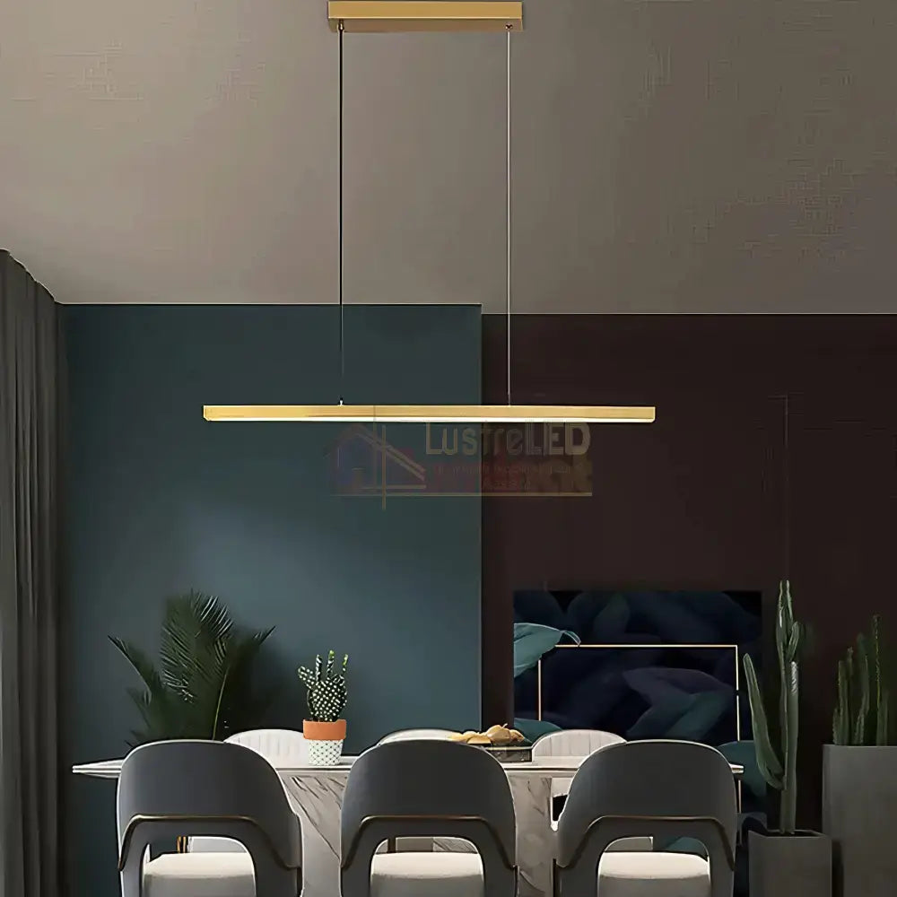 Lustra LED 36W OFFICE Suspendata Gold cu Telecomanda SE-P1936-100 GD AURIE / SUSPENDATE Lighting Fixtures