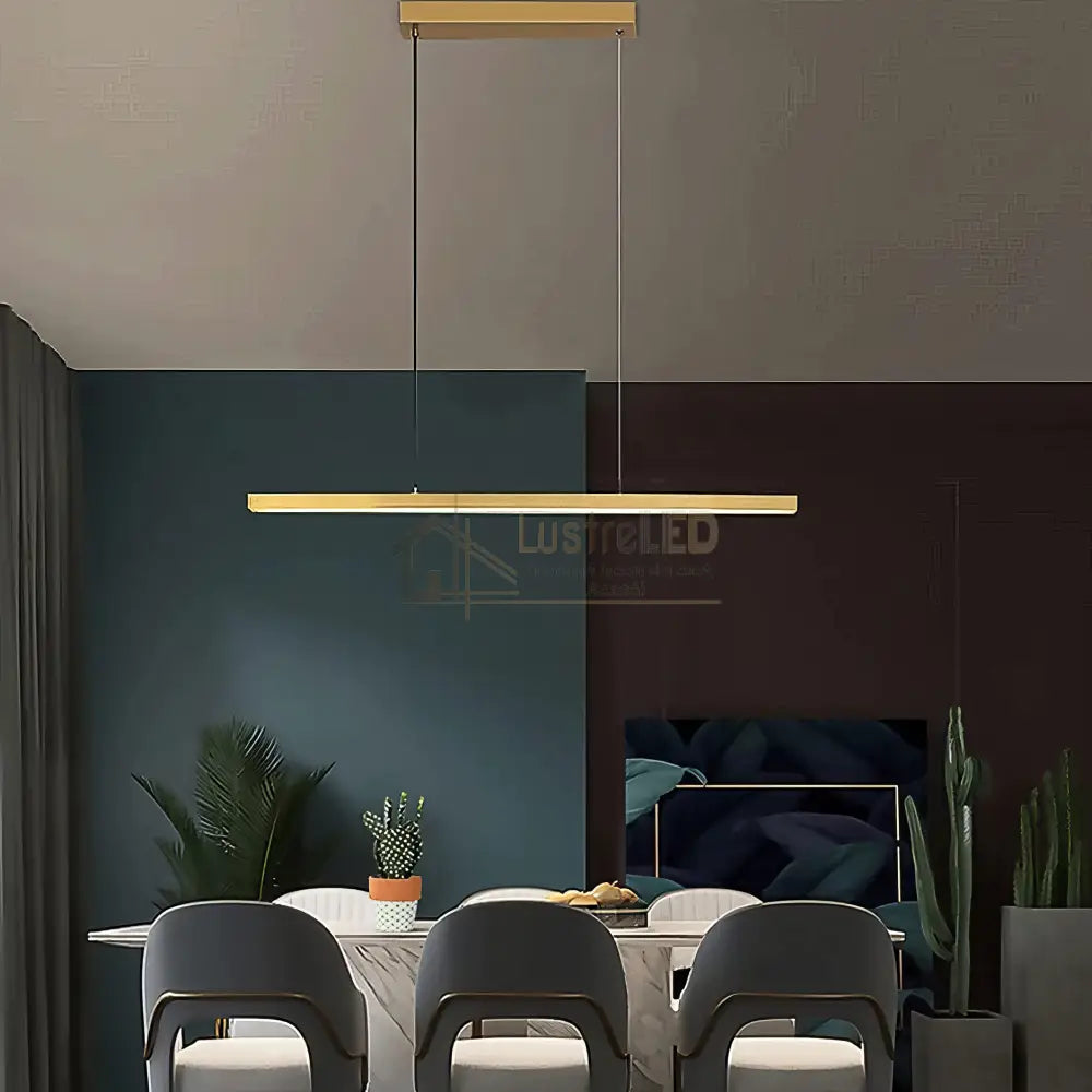 Lustra LED 36W OFFICE Suspendata Gold cu Telecomanda SE-P1936-100 GD AURIE / SUSPENDATE Lighting Fixtures