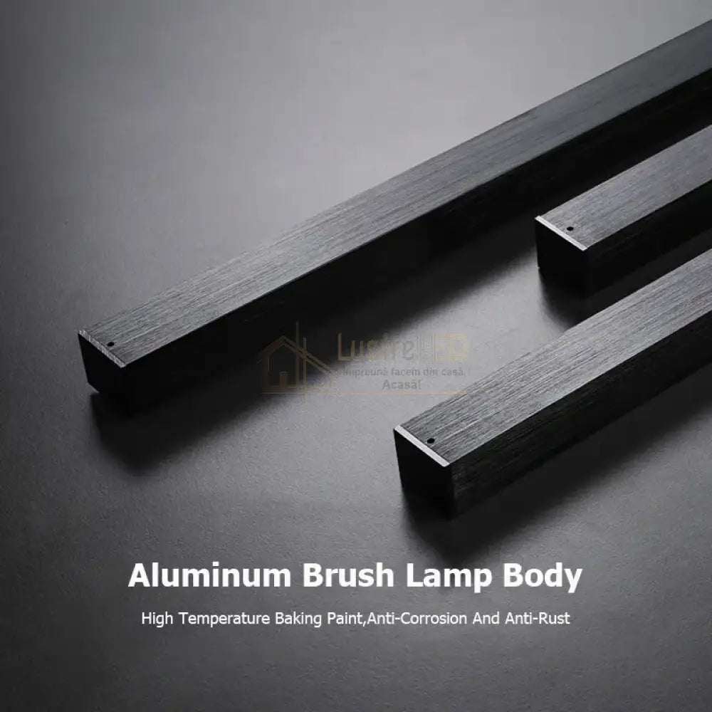 Lustra Led Suspendata 4 Linnes Black Echivalent 400W Telecomanda Lighting Fixtures