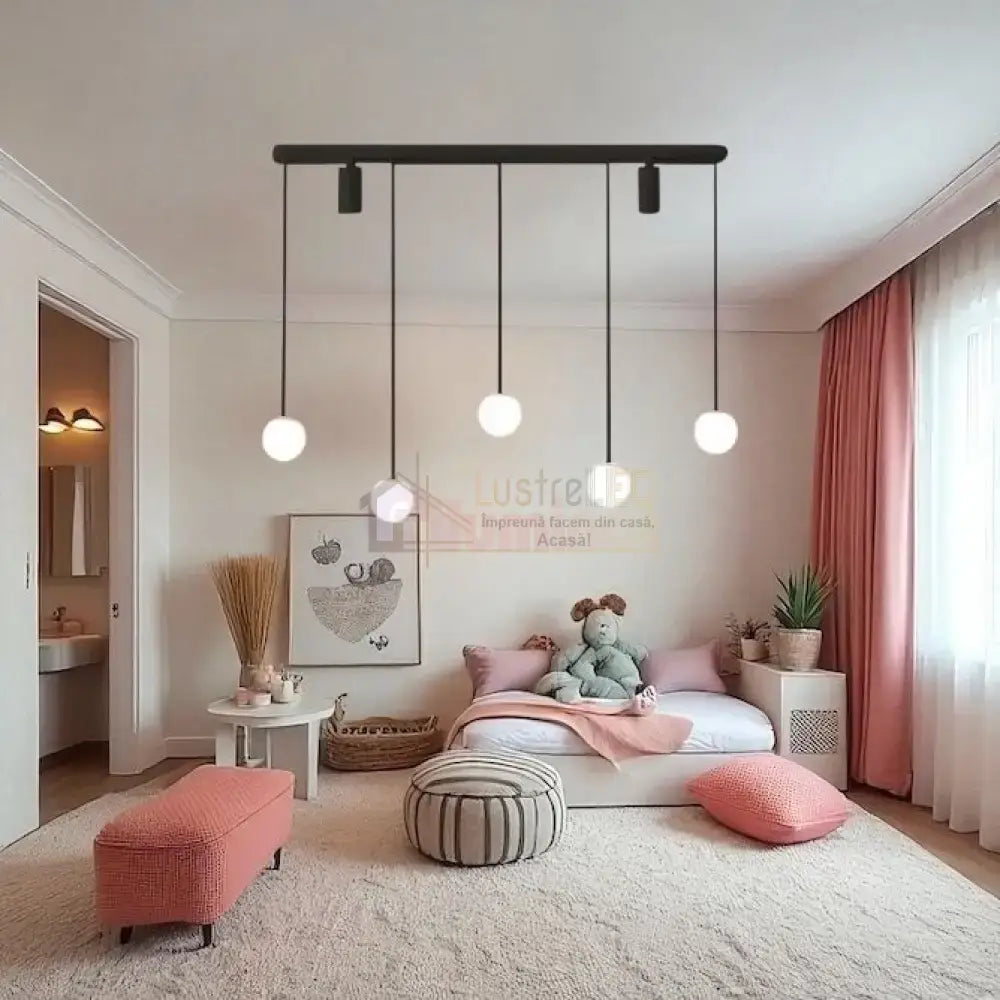 Lustra LED Suspendata Abajur 56W Echivalent 220W Telecomanda NEAGRA / ABAJUR Chandeliers