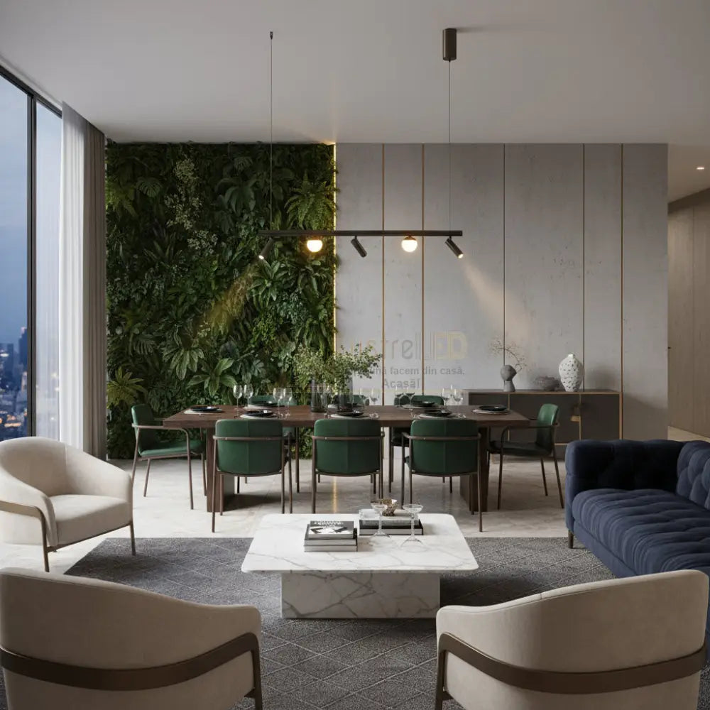 Lustra LED Suspendata Abajur cu 3 Spoturi MELI Black Echivalent 90W Telecomanda Negru led ceiling light