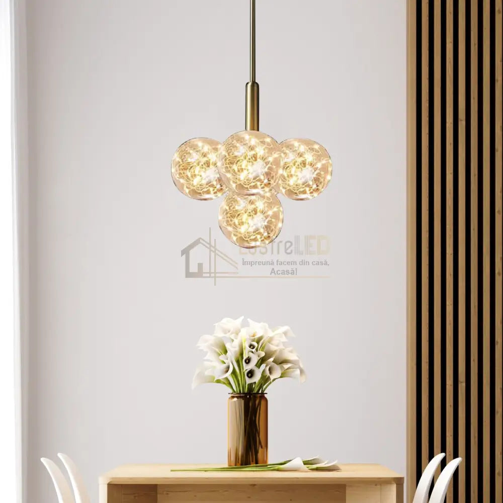 Lustra Led Suspendata Abajur Transparent G3503/5 Lighting Fixtures