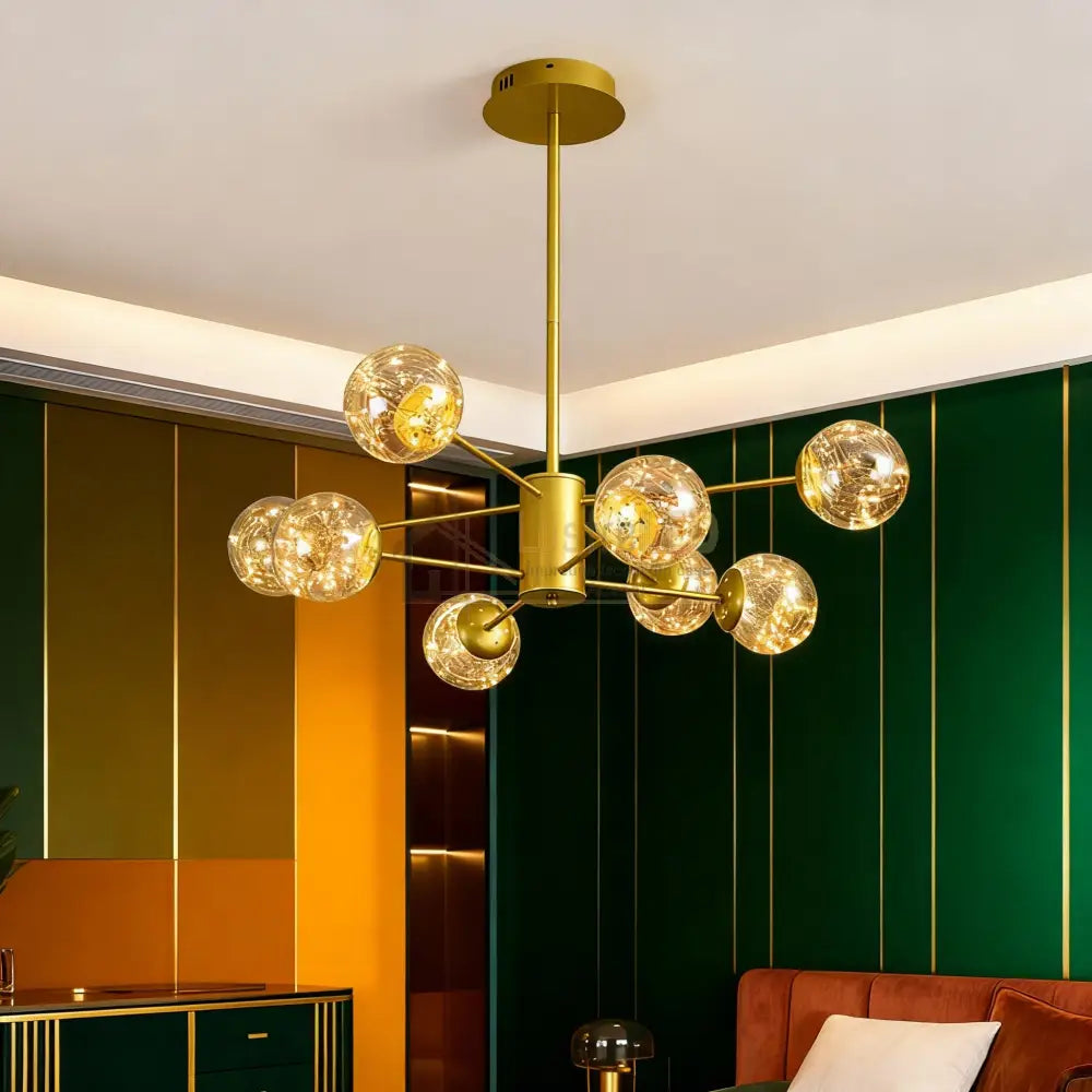 Lustra LED Suspendata Arlio Gold Echivalent 180W AURIE Lighting Fixtures