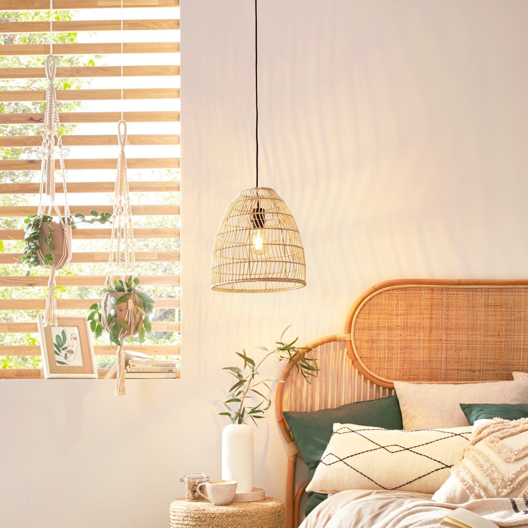 Lustra LED Suspendata AYESGARTH EGLO 43866 LEMN / SUSPENDATE Lighting Fixtures