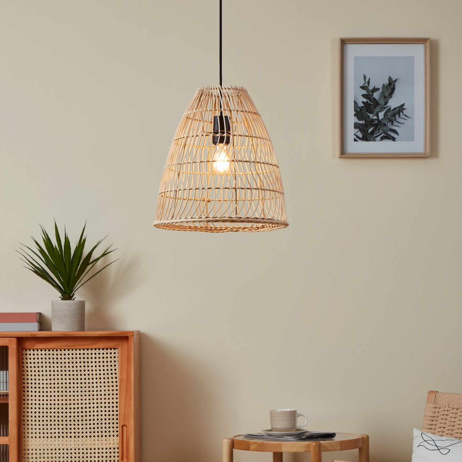 Lustra LED Suspendata AYESGARTH EGLO 43866 LEMN / SUSPENDATE Lighting Fixtures
