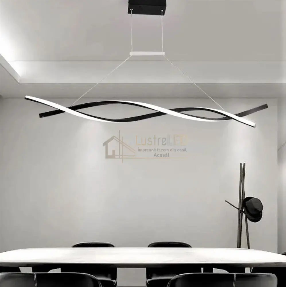 Lustra Led 60W Suspendata Black Swan Echivalent 300W Lighting Fixtures