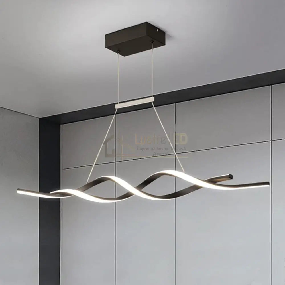 Lustra Led Suspendata Black Swan Echivalent 300W Lighting Fixtures