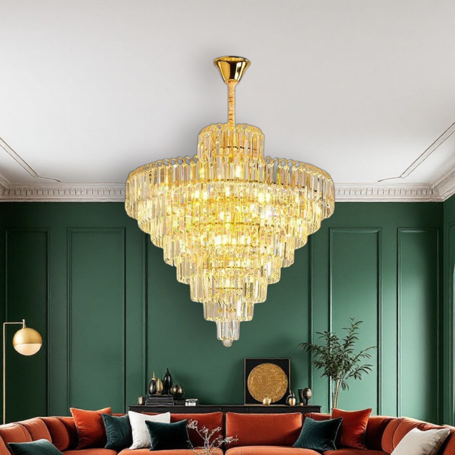 Candelabru Cristal Gold Imperator 50x94CM 8xE14