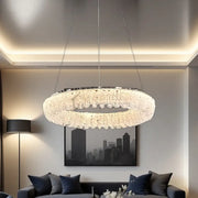 Lustra LED Suspendata Chrome Crystal Sponge 1 Segment Rotund