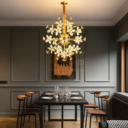 Lustra LED Suspendata Cristal Butterfly Gold Echivalent 450W AURIE / 50CM / CRISTAL Lighting Fixtures