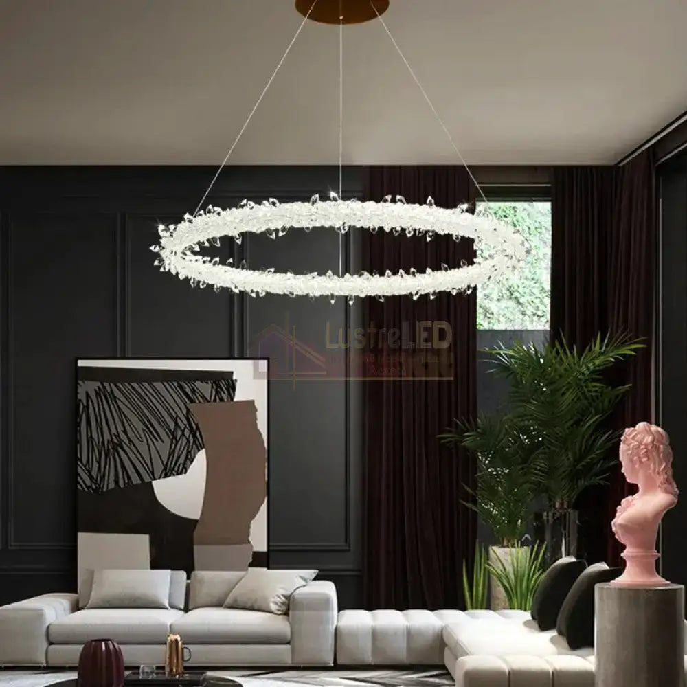 Lustra Led Suspendata Cristal Luxury Frozen Lighting Fixtures