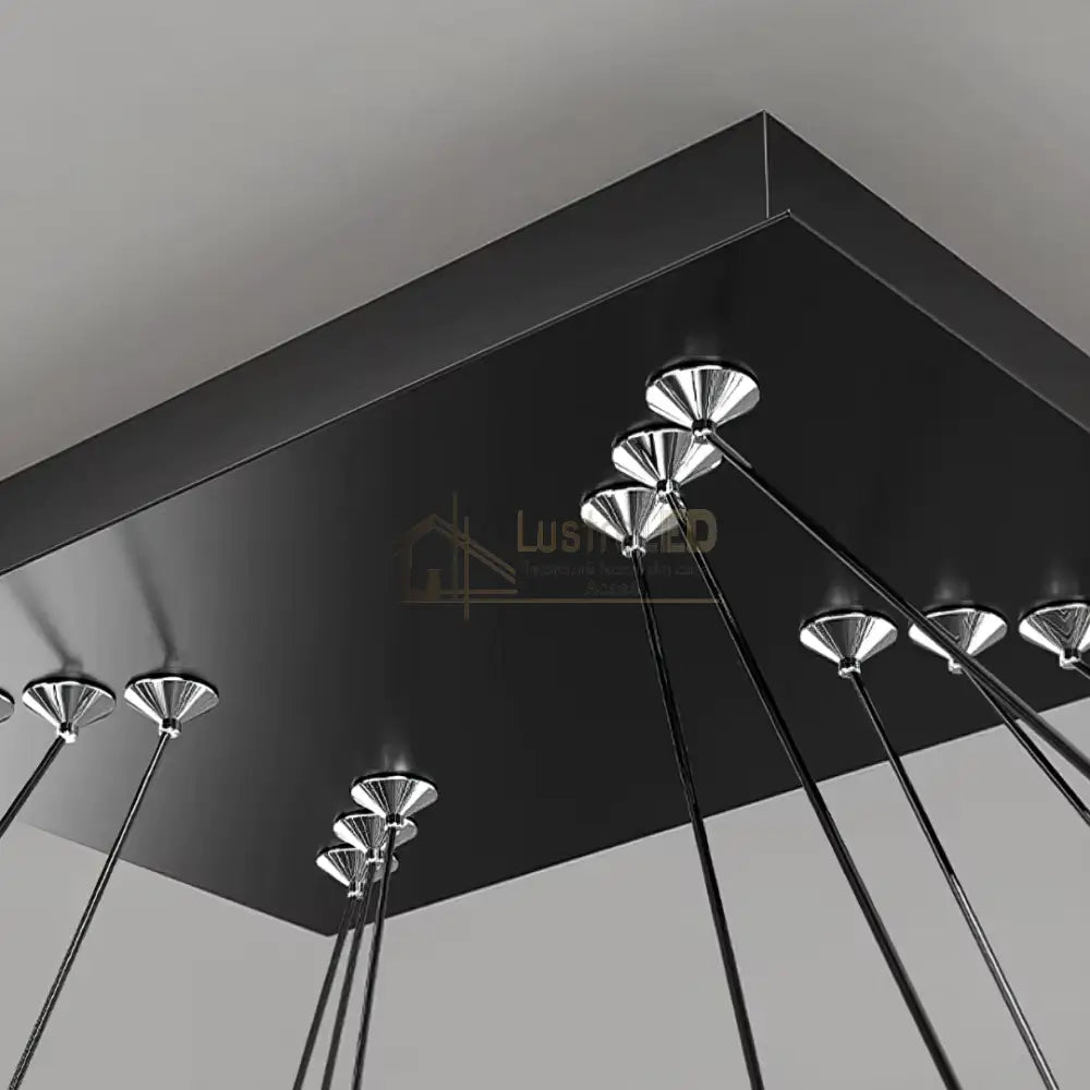 Lustra LED Suspendata Black 120cm Liniara Echivalent 400W Telecomanda (Copy) lustreled.ro