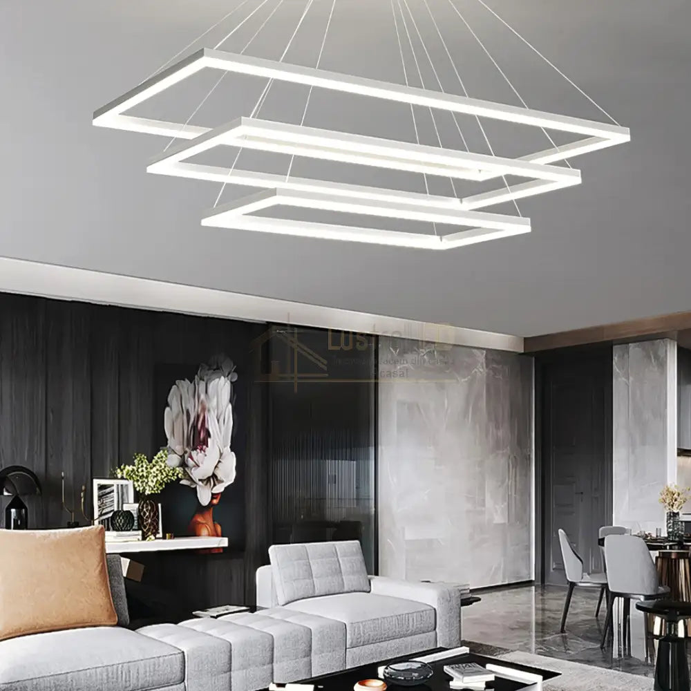 Lustra LED Alba Suspendata Luméa (Copy) lustreled.ro