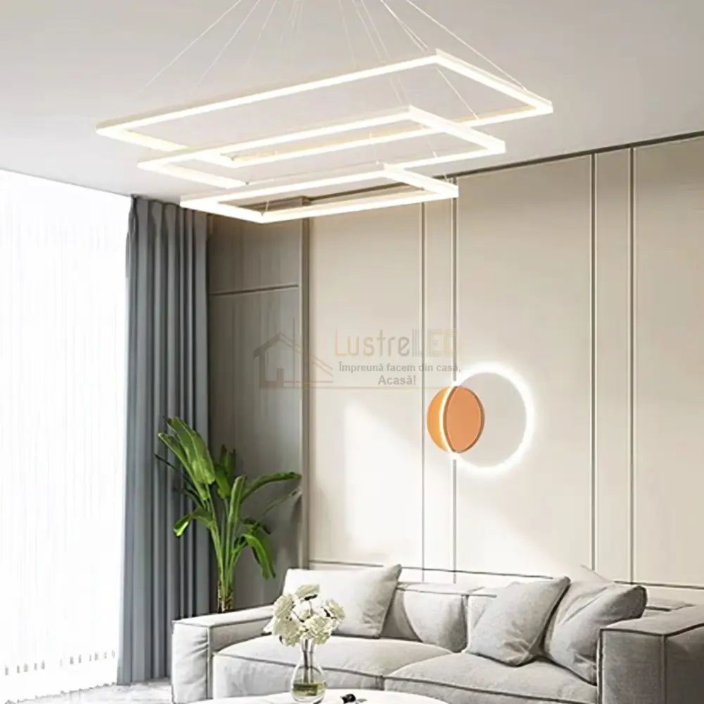 Lustra LED Alba Suspendata Luméa (Copy) lustreled.ro