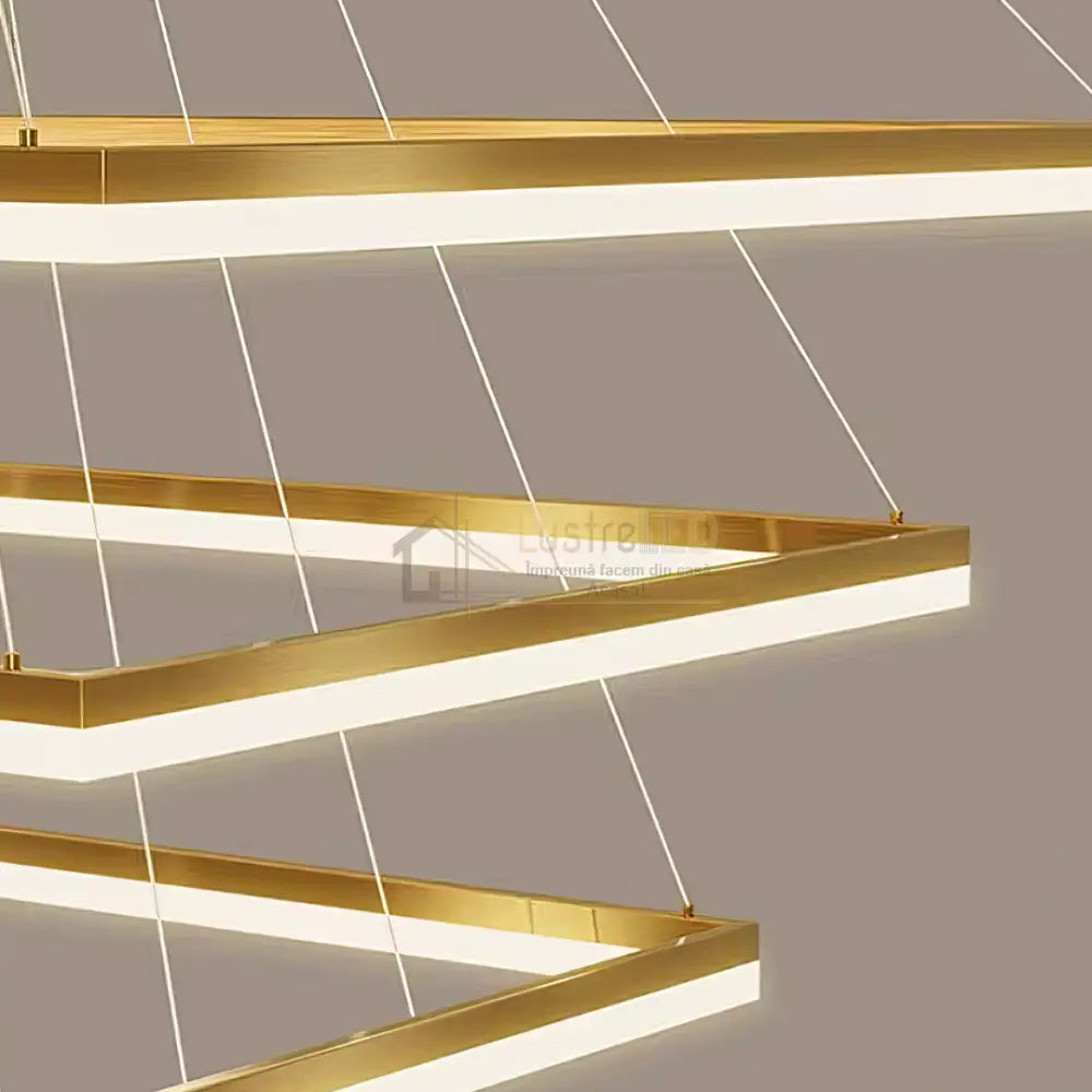 Lustra LED Suspendata Neagra (Copy) lustreled.ro