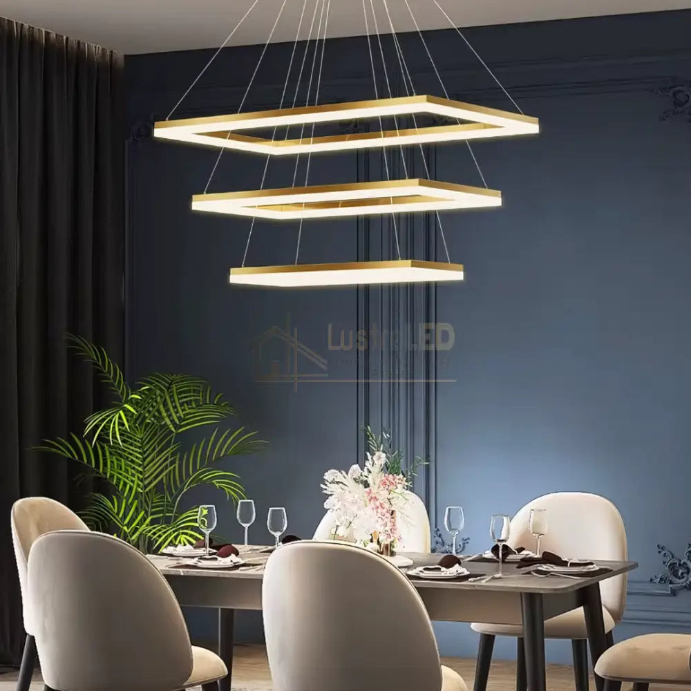 Lustra LED Suspendata Neagra (Copy) lustreled.ro