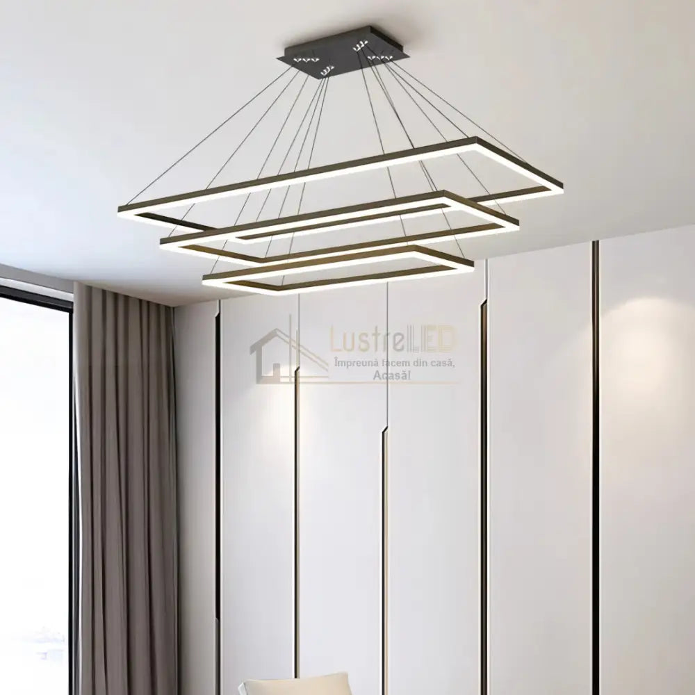 Lustra LED Suspendata Alba (Copy) lustreled.ro