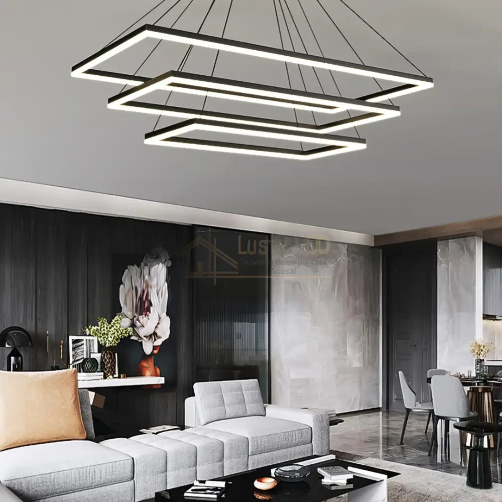 Lustra LED Suspendata Alba (Copy) lustreled.ro