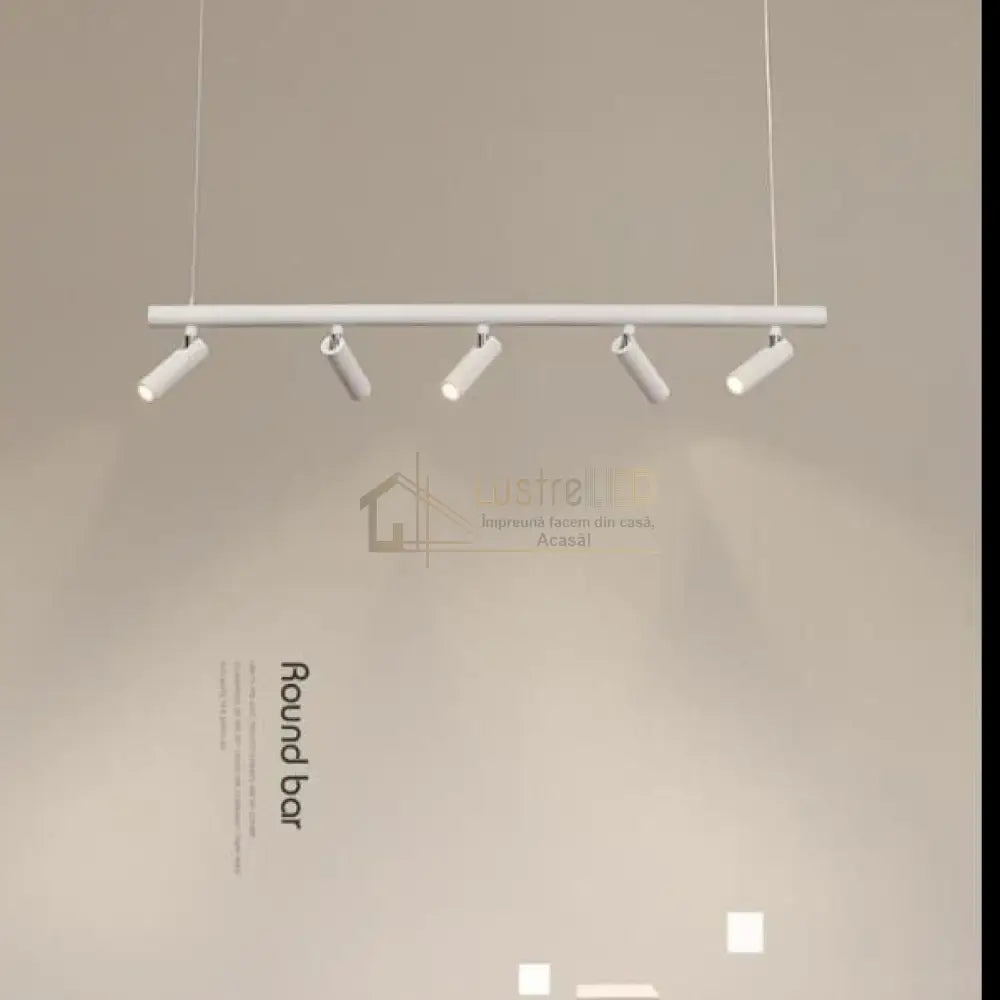Lustra LED Suspendata cu 5 Spoturi Reglabile JERICO White led ceiling light