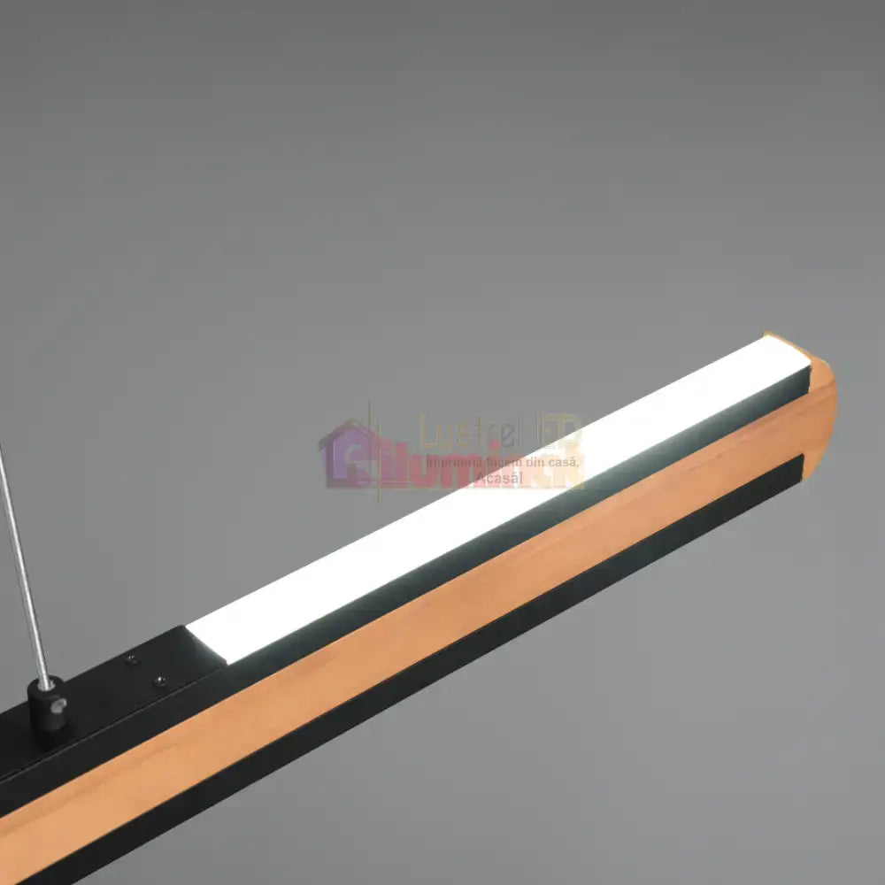Lustra LED Suspendata DEACON Wood Echivalent 500W lustreled.ro