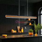 Lustra LED Suspendata DEACON Wood Echivalent 500W lustreled.ro