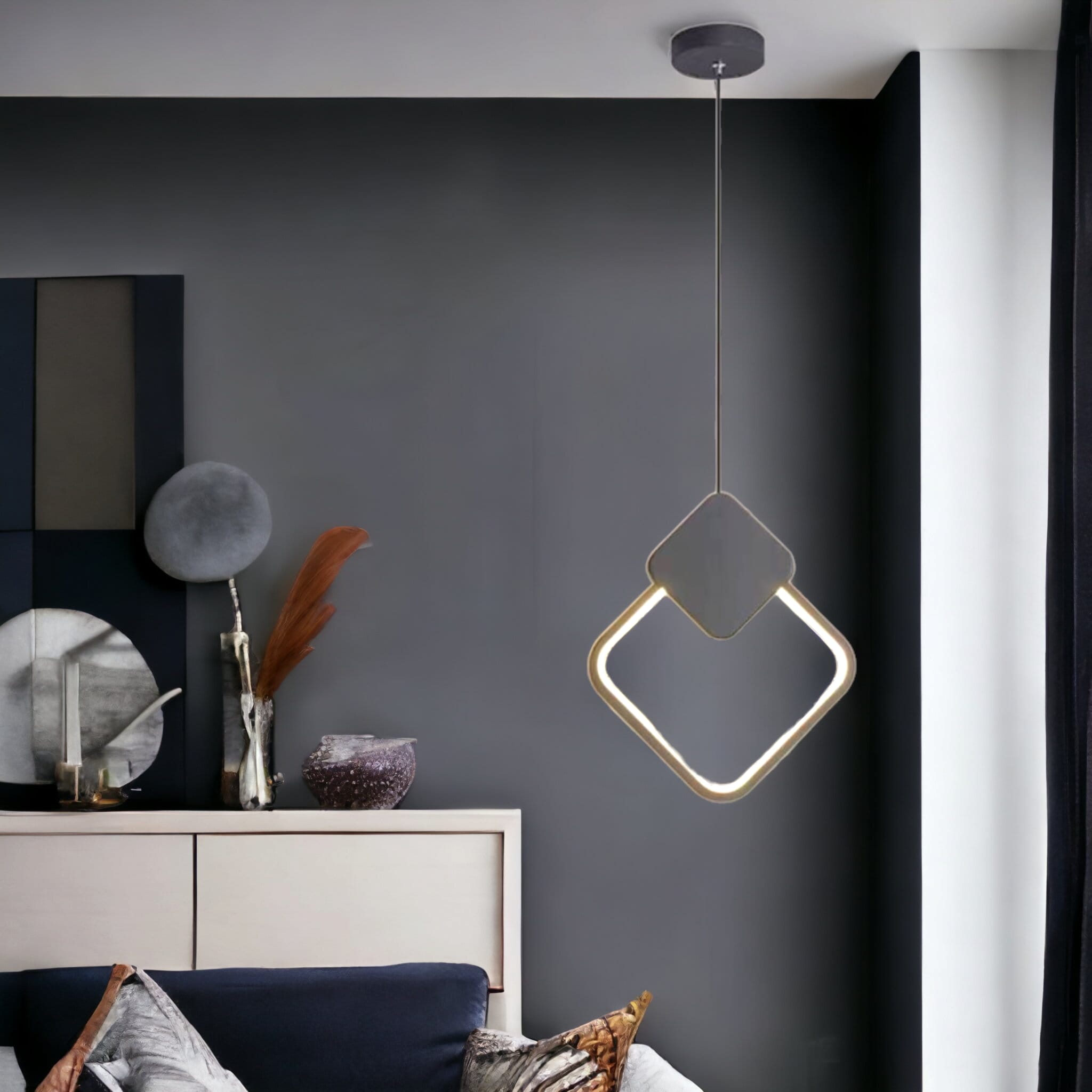 Lustra LED Suspendata Diamond 3 Lumini Echivalent 150W