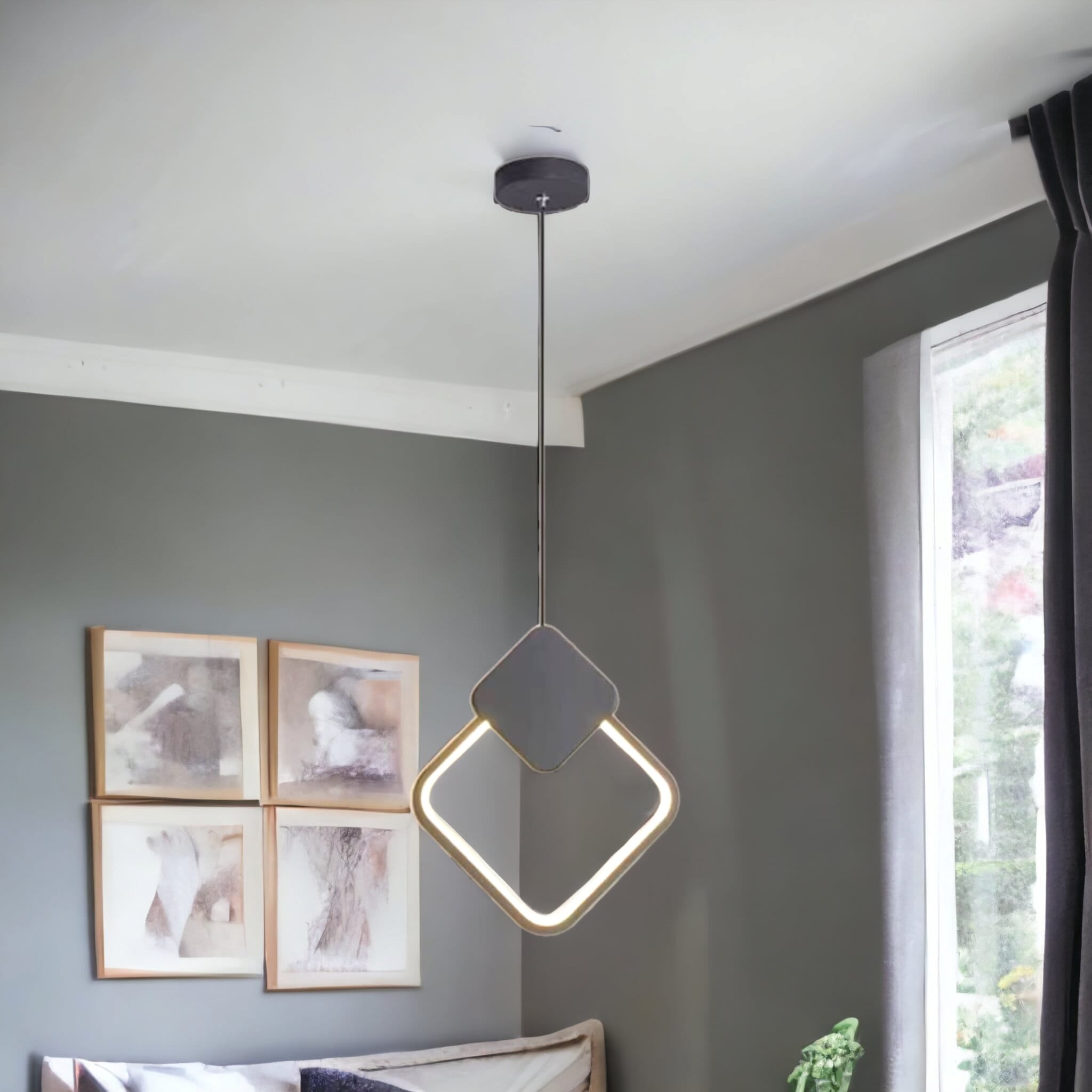 Lustra LED Suspendata Diamond 3 Lumini Echivalent 150W