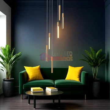Lustra LED Suspendata ELIOT Lemn Design Echivalent 300W lustreled.ro