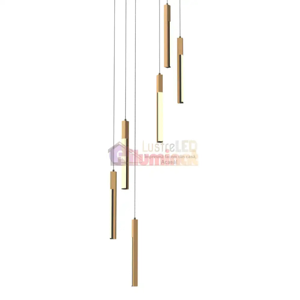 Lustra LED Suspendata ELIOT Lemn Design Echivalent 300W lustreled.ro