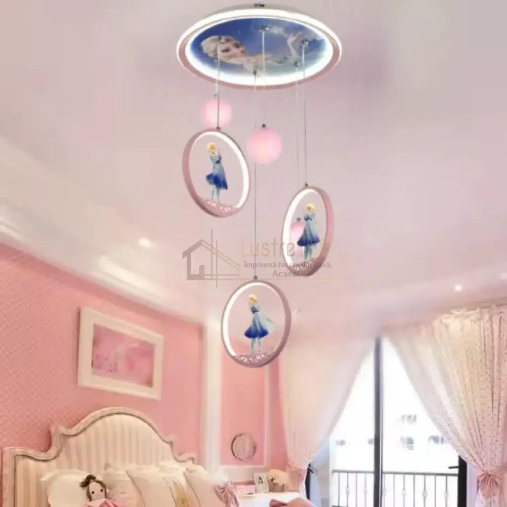 Lustra LED ELSA Suspendata Echivalent 400W Telecomandaa lustreled.ro