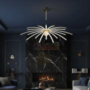Lustra LED Eteris Cu Telecomanda Wifi 2.4G 3 Culori Black&Gold D90cm NEGRU + AURIU / SUSPENDATE / 90CM Chandeliers