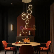 Lustra LED Suspendata GOLD Lightman lustreled.ro