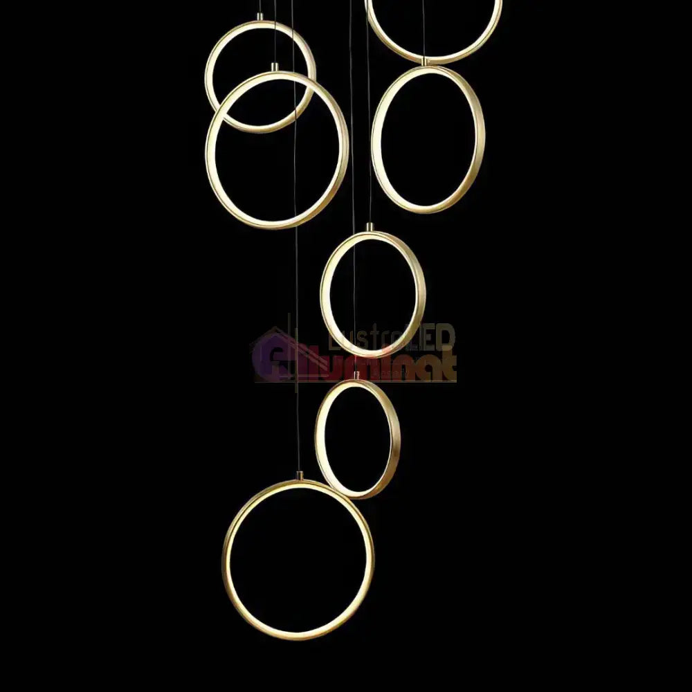 Lustra LED Suspendata GOLD Lightman lustreled.ro