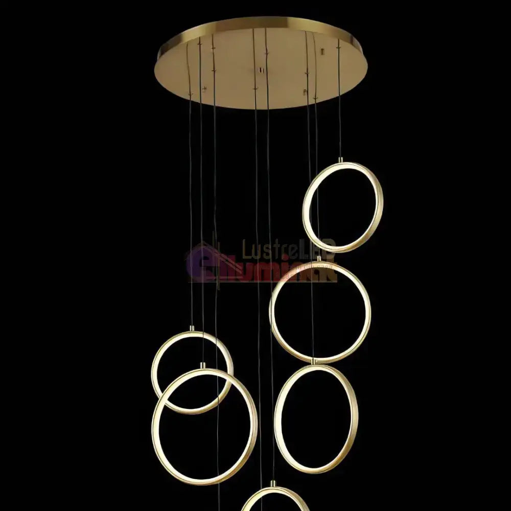 Lustra LED Suspendata GOLD Lightman lustreled.ro