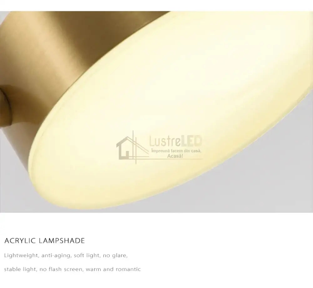 Lustra Led Suspendata Gold Echivalent 250W G3849-2 + 1 Lighting Fixtures