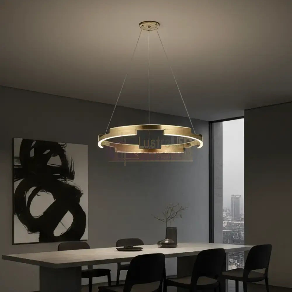 Lustra LED Orbis Cu Telecomanda Wifi 2.4G Gold 3 Culori AURIE / SUSPENDATE / 60CM Lighting Fixtures