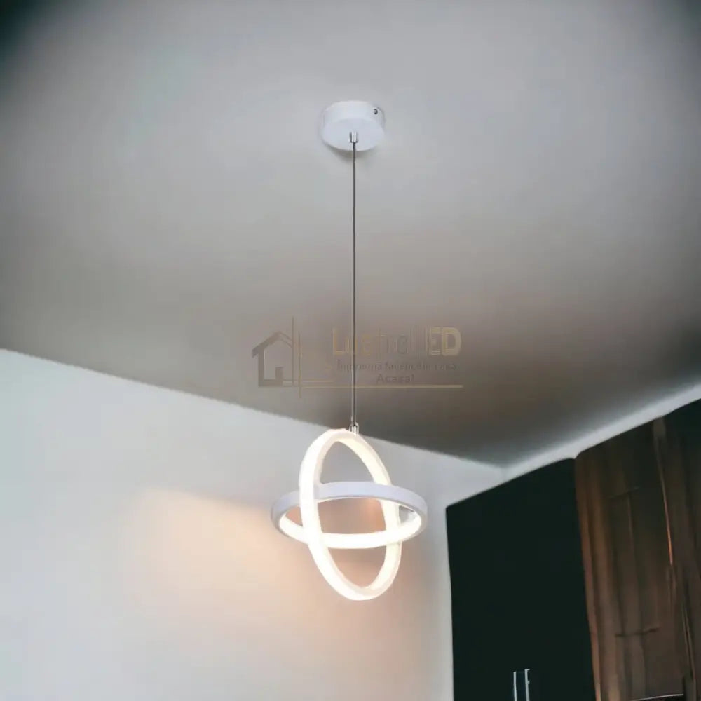 Lustra Led Suspendata 23W Infinity Ring White 3 Functii Led Ceiling Light