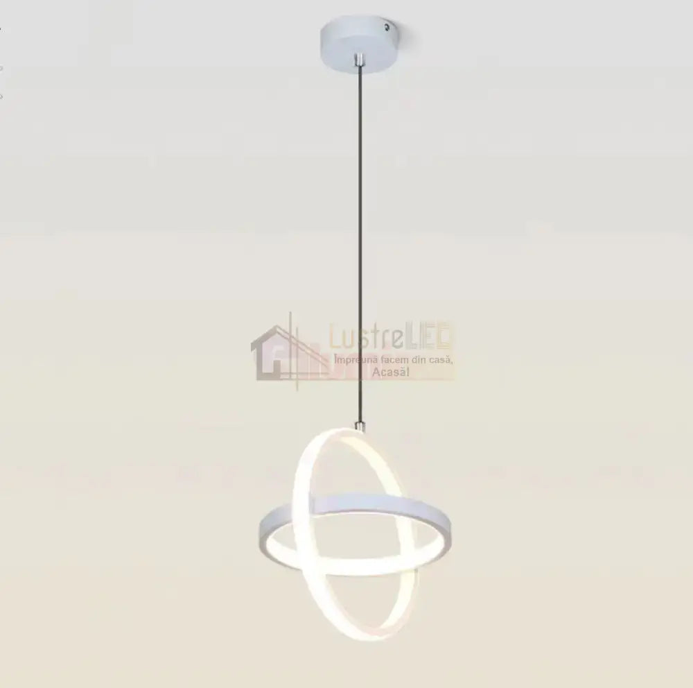 Lustra Led Suspendata 23W Infinity Ring White 3 Functii Led Ceiling Light