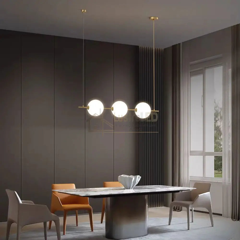 Lustra LED Suspendata KEZO Gold Echivalent 250W Telecomanda Chandeliers