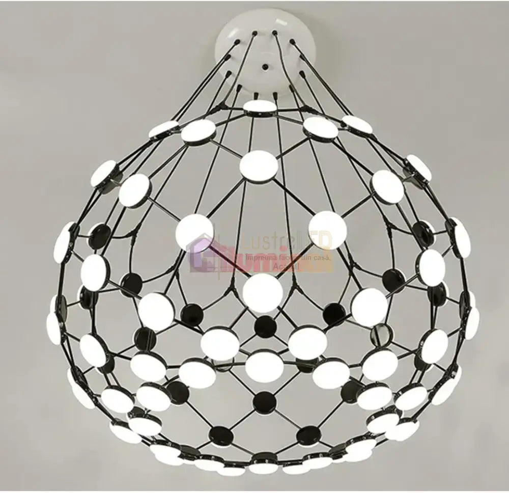 Lustra LED Suspendata LUGARO DIA Black lustreled.ro